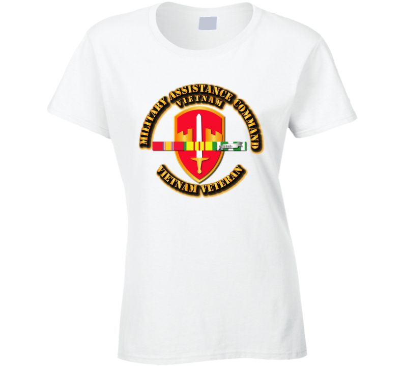 Army -  Macv W Svc Ribbons Ladies T Shirt