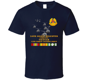 Army - 240th Assault Helicopter Co W 12th Cab W Vn Svc T Shirt