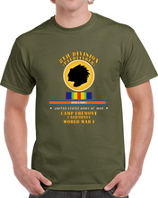 Load image into Gallery viewer, Army - 8th Infantry Division - Pathfinder  with WWI Service Ribbon and Streamer T Shirt, Hoodie and Premium
