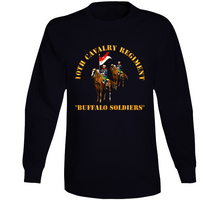 Load image into Gallery viewer, Army - 10th Cavalry Regiment W Cavalrymen - Buffalo Soldiers V1 Long Sleeve
