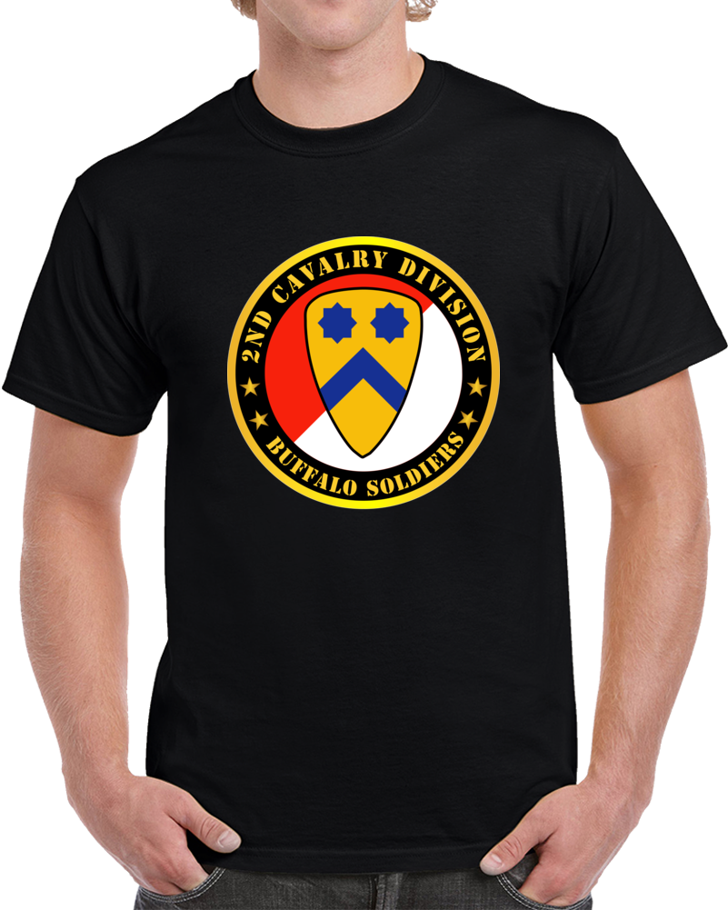 Army - 2nd Cavalry Division - Buffalo Soldiers T Shirt