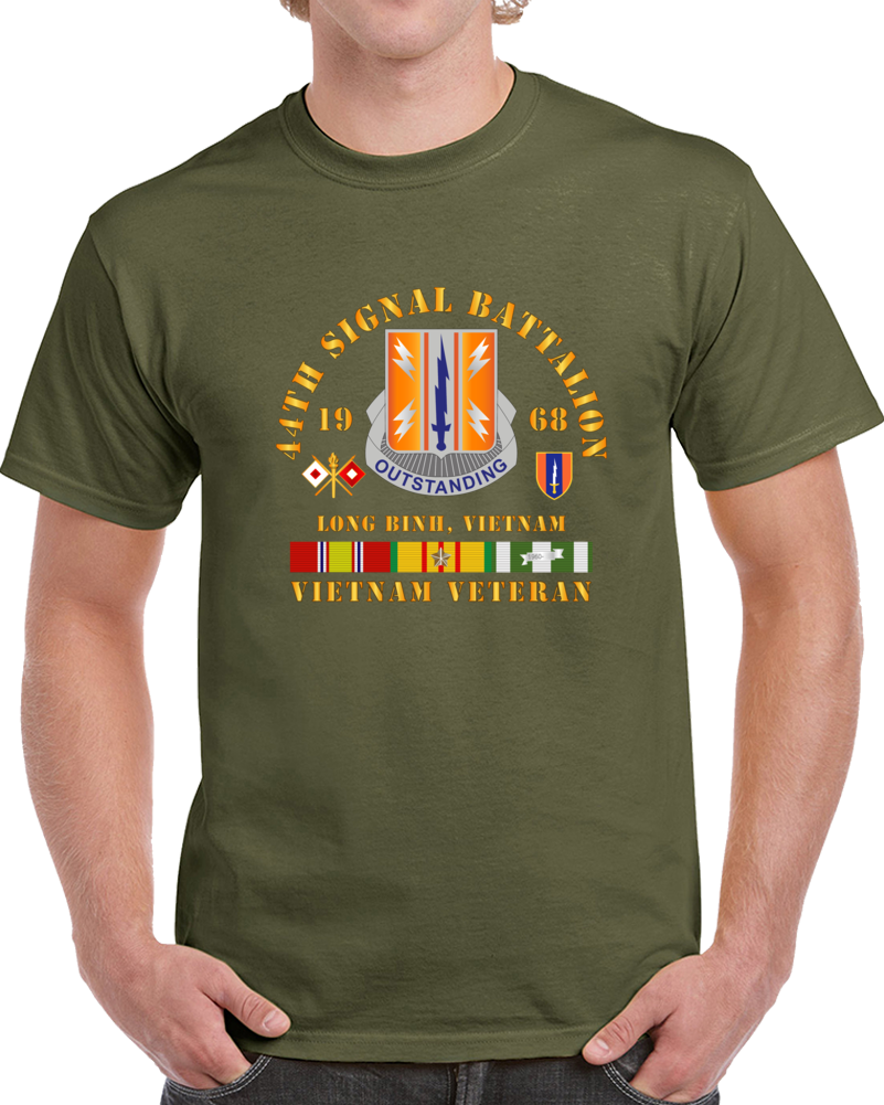 Army - 44th Signal Bn 1st Signal Bde W Vn Svc 1968 T Shirt