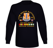 Load image into Gallery viewer, Army - 44th Signal Bn 1st Signal Bde W Vn Svc 1968 X 300dpi Long Sleeve T Shirt
