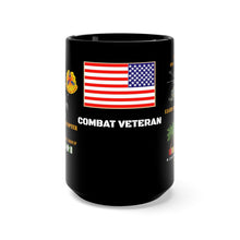 Load image into Gallery viewer, Black Mug 15oz - Army - 134th Assault Helicopter Company and &quot;Devils&quot; Gunships with Vietnam Service Ribbons
