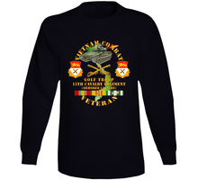 Load image into Gallery viewer, Army - Vietnam Combat Veteran W  15th Cavalry Regiment - Armored Cav W Vn Svc Long Sleeve T Shirt
