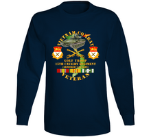 Load image into Gallery viewer, Army - Vietnam Combat Veteran W  15th Cavalry Regiment - Armored Cav W Vn Svc Long Sleeve T Shirt
