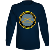 Load image into Gallery viewer, Indoor Wall Tapestries - Army - 24th Infantry Regiment - Fort Sill, Ok - Buffalo Soldiers W Inf Branch Long Sleeve T Shirt
