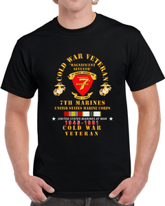 Usmc - Cold War Vet - 7th Marines W Cold Svc X 300 T Shirt