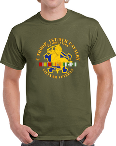 Army - C Troop, 1st-9th Cavalry - Headhunters - Vietnam Vet W 1966-1967 Vn Svc X 300 T Shirt