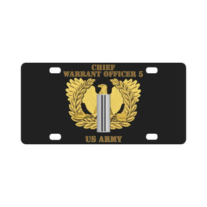 Army - Emblem - Warrant Officer 5 - CW5 w Eagle Classic License Plate