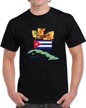 Load image into Gallery viewer, Cuba - Cuba With Palm And Map Green X 300 V1 Classic T Shirt
