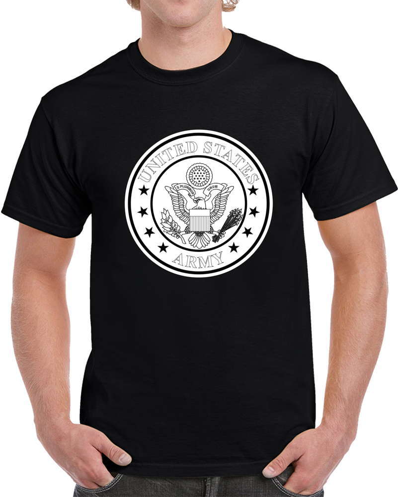 Emblem - United States Army - Blk Stars - Bw X 300 T Shirt