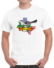 Load image into Gallery viewer, Texas Mockingbird W Texas Flag T Shirt

