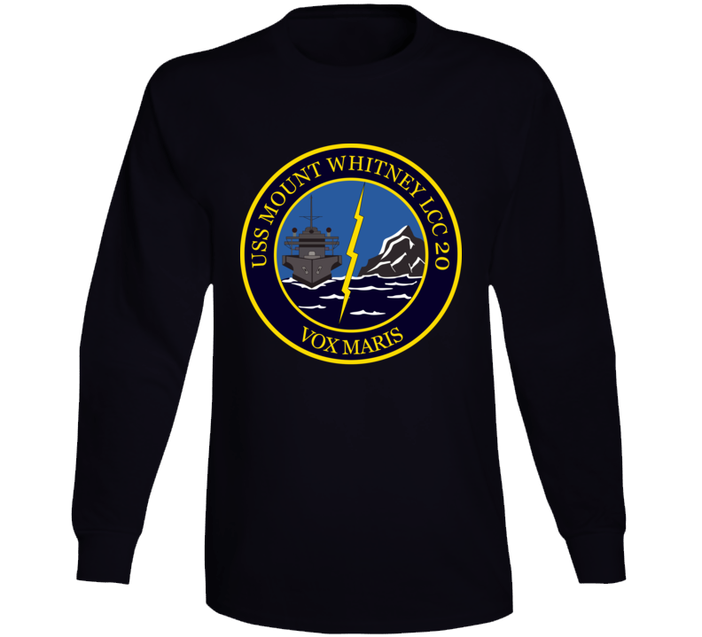 Navy - Uss Mount Whitney (lcc20) - Vox Maris Wo Txt X 300 Long Sleeve T Shirt