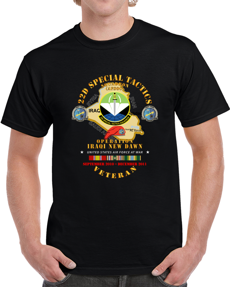 Usaf - 22d Special Tactics Squadron - Opn Iraqi New Dawn - 2011 W Iraq Svc T Shirt