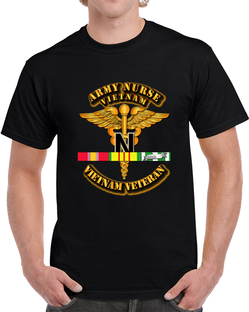 Army - Army Nurse W Vietnam Svc Ribbons T Shirt