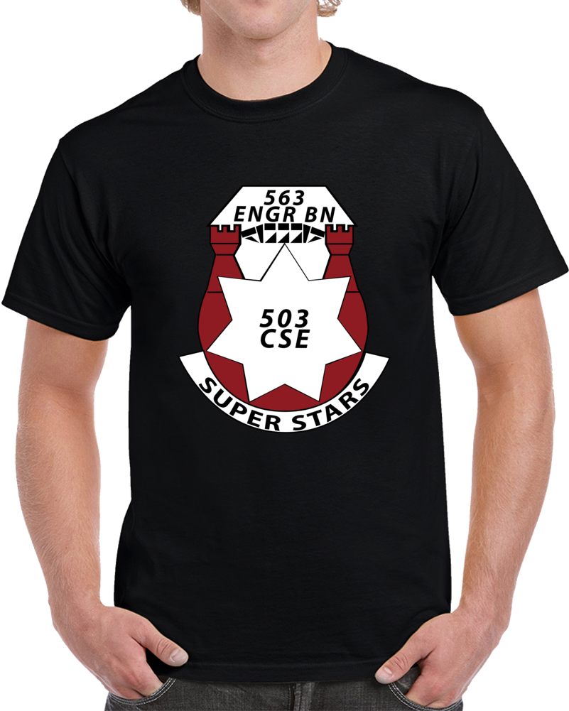 Army  - 563rd Engineer Battalion - Dui W Ssi Wo Txt X 300 T Shirt