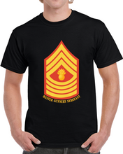 Load image into Gallery viewer, Usmc - Enlisted Insignia - E9 - Master Gunnery Sergeant (mgysgt) - Dress Blue - Bottom Txt T X 300 T Shirt
