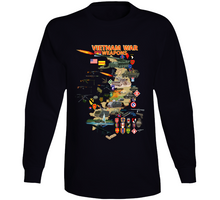 Load image into Gallery viewer, Map - Vietnam Units -with Wpns - Equipment Long Sleeve T Shirt
