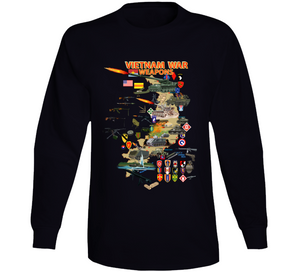 Map - Vietnam Units -with Wpns - Equipment Long Sleeve T Shirt