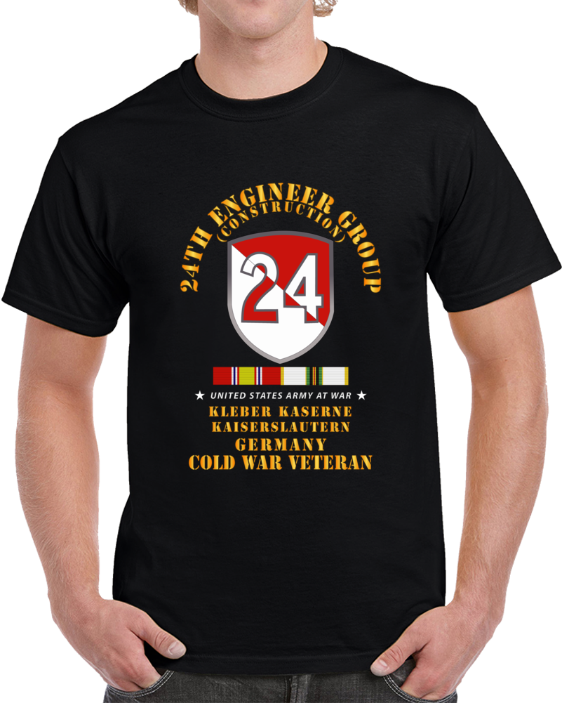 Army -  24th Engineer Group (construction) - Kaiserslautern, Germany 1954 - 1972- W Cold War Svc X 300 T Shirt