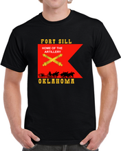 Load image into Gallery viewer, Army - Fort Sill, Home Of Artillery Guidon W Cassion - Black X 300 T Shirt
