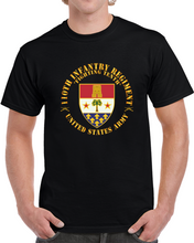 Load image into Gallery viewer, Army - 110th Infantry Regiment - Fighting Tenth - Dui - W Rgt Sep X 300 T Shirt
