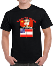 Load image into Gallery viewer, Govt - War On The Horizon - China Flag - Us Flag W Missile Firing - Atomic Blast X300 T Shirt
