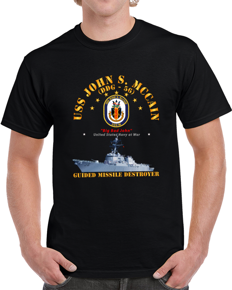 Navy - Destroyer - Uss John S Mccain - Ship T Shirt