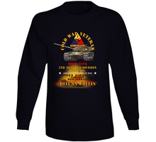 Load image into Gallery viewer, Army - Cold War Vet -  2nd Armored Division  - Garlstedt, Germany - M60a1 Tank  - Hell On Wheels W Fire X 300 Long Sleeve T Shirt
