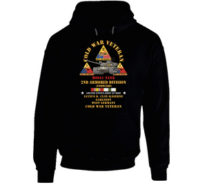 Army - Cold War Vet - 2nd Armored Division - Lucius D. Clay Kaserne, Garlstedt, Germany - M60a1 Tank W Cold Svc X 300 Hoodie