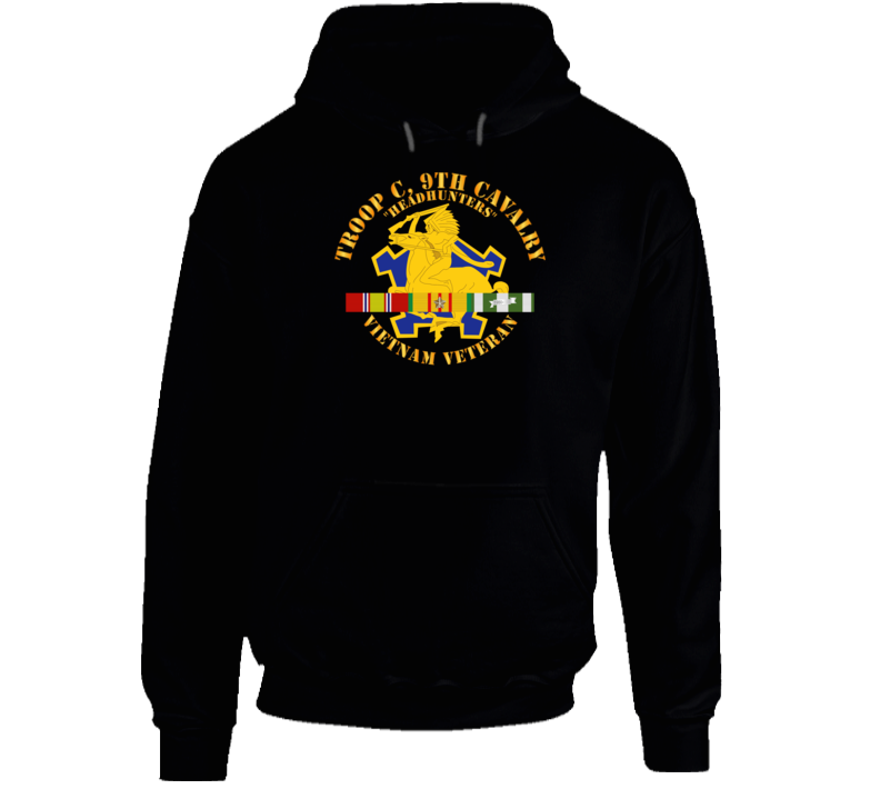 Army - Troop C, 9th Cavalry - Headhunters - Vietnam Vet W Vn Svc X 300 Hoodie