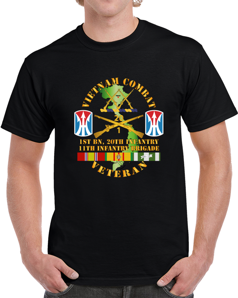 Army - Vietnam Combat Veteran W 1st Bn 20th Inf - 11th Inf Bde Ssi T Shirt