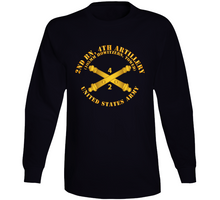 Load image into Gallery viewer, Army - 2nd Bn 4th Field Artillery Regt - 105mm W Arty Br Long Sleeve T Shirt
