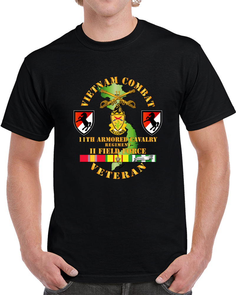 Army - Vietnam Combat Cavalry Veteran W 11th Acr T Shirt