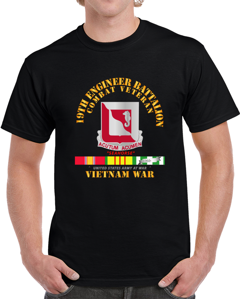 Army - 19th Engineer Battalion - W Vn Svc Classic T Shirt, Crewneck Sweatshirt, Hoodie, Long Sleeve, Mug