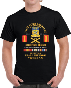 Army - 1st Battalion, 201st Artillery, 197th Fires Bde - Operation Iraqi Freedom Veteran X 300 T Shirt