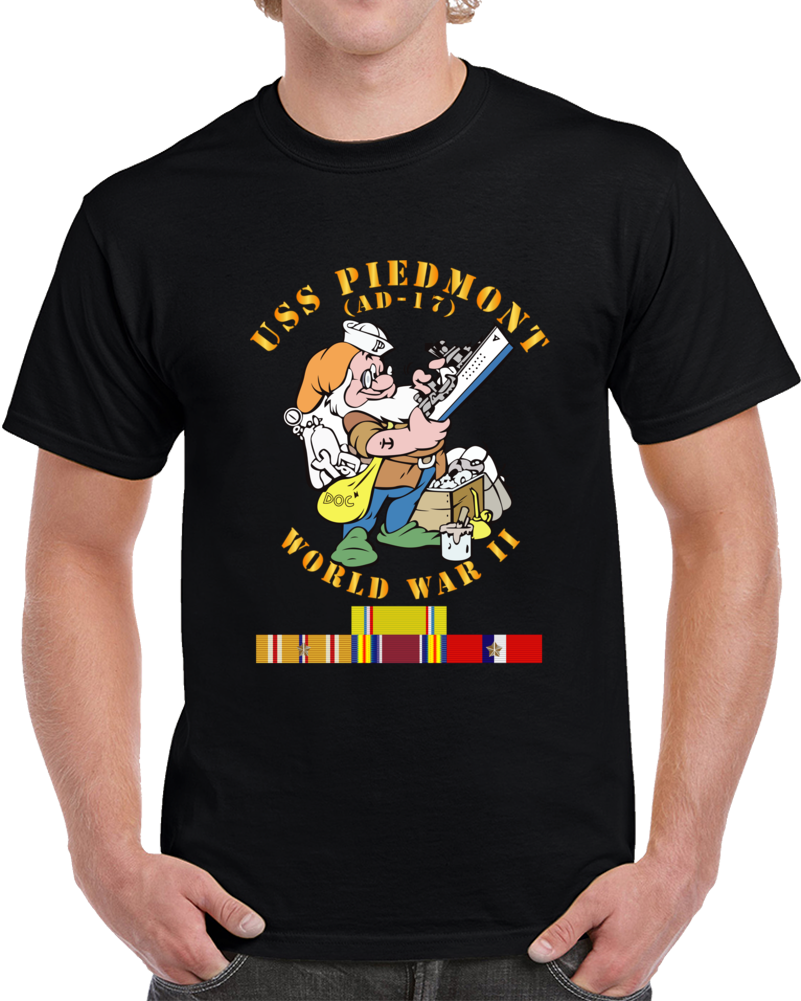 Navy - Uss Piedmont (ad-17) W Pac Svc Wwii T Shirt