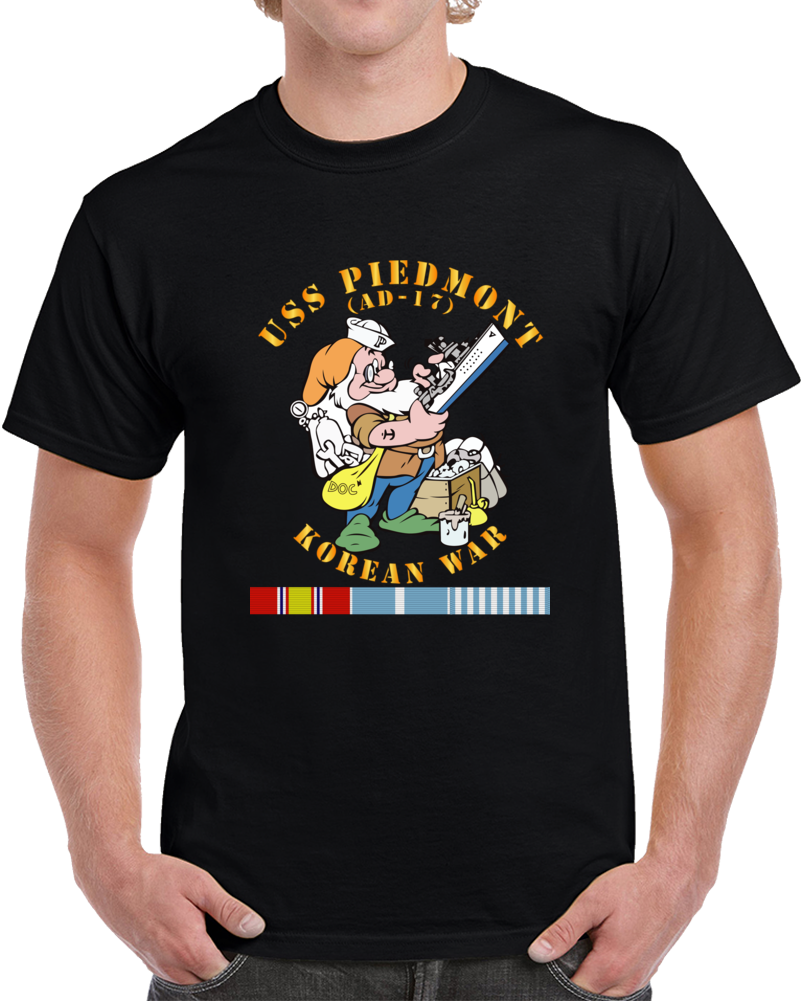 Navy - Uss Piedmont (ad-17) W Korea Svc - Korean War T Shirt