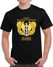 Load image into Gallery viewer, Army - Emblem - Warrant Officer - Cw3 - Retired T Shirt
