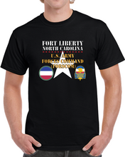 Load image into Gallery viewer, Army - Fort Liberty North Carolina - Us Army Forces Command (forscom) Ssi - Dui X 300 T Shirt
