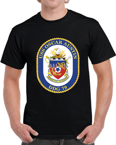 Navy - Uss Oscar Austin (ddg 79) Wo Txt T Shirt