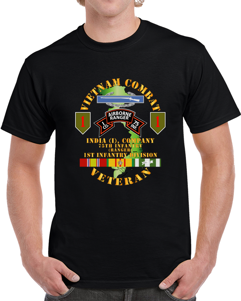 Army - Vietnam Combat Vet - I Co 75th Infantry (ranger) - 1st Id Ssi T Shirt