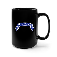 Load image into Gallery viewer, Black Mug 15oz - Army - 37th Scout Dog Platoon Tab
