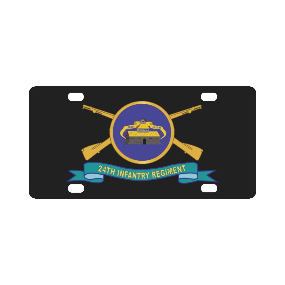 Army - 24th Infantry Regiment w Br - Ribbon X 300 Classic License Plate