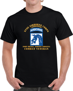 Army - Xviii Airborne Corps  - Fbnc - Combat Veteran X 300 T Shirt