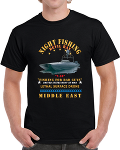 Navy - T-38 - Devil Ray - Night Fishing For Bad Guys - Middle East X 300 T Shirt