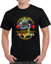 Load image into Gallery viewer, Army - Vietnam Combat Vet - 1st Bn 61st  In - 5th Inf Div W Apcs T Shirt
