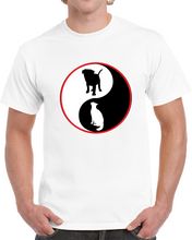 Load image into Gallery viewer, Ying-yang W Dog - Cat - Bw W Red Circle X 300 T Shirt
