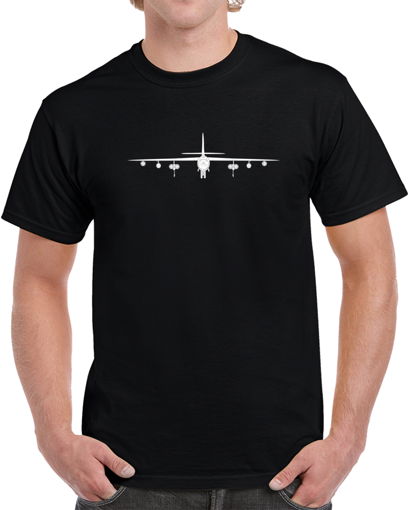 Airplane - B-47 Stratojet Bomber - Front - Silhouette - White X 300 T Shirt